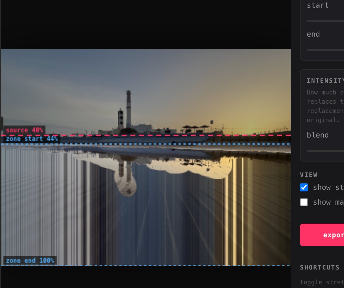 Reading Power Station with vertical stretch