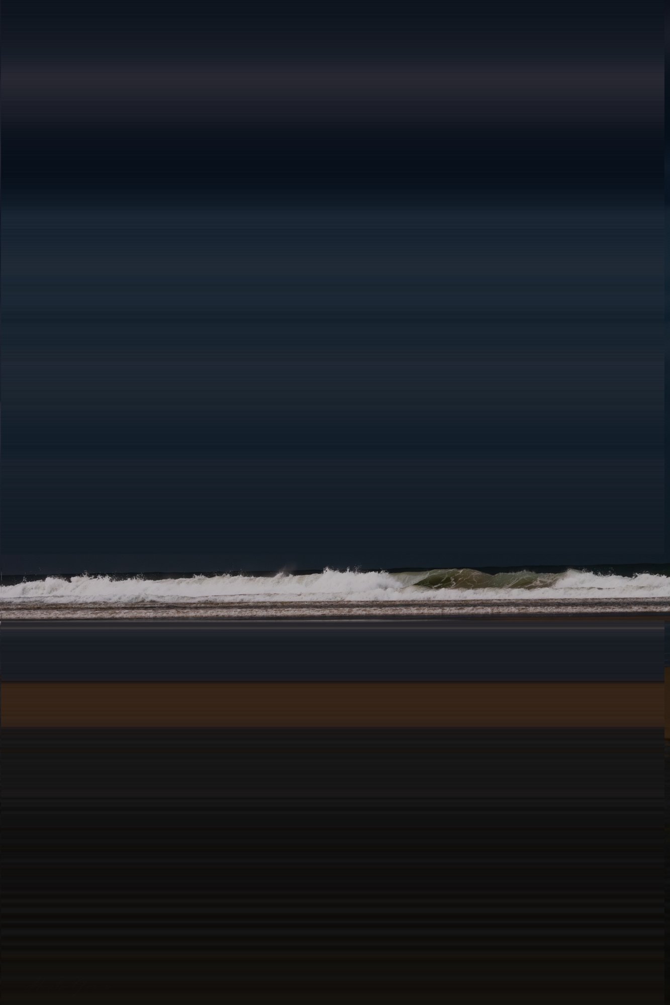 Wave pixel stretch creating a Rothko-like composition